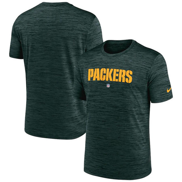 Men's Green Bay Packers Green Velocity Performance T-Shirt Men's Green Bay Packers Green Velocity Performance T-Shirt
