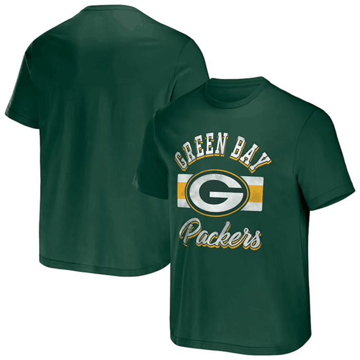 Men's Green Bay Packers Green X Darius Rucker Collection Stripe T-Shirt Men's Green Bay Packers Green X Darius Rucker Collection Stripe T-Shirt