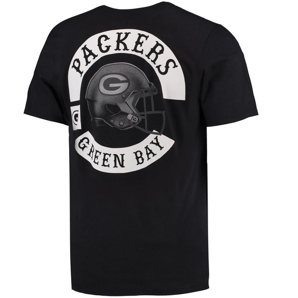 Men's Green Bay Packers Nike Black Helmet Tri Blend T-Shirt2 Men's Green Bay Packers Nike Black Helmet Tri Blend T-Shirt2
