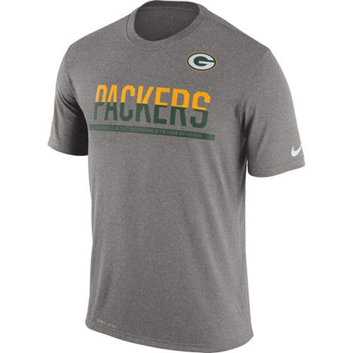 Men's Green Bay Packers Nike Practice Legend Performance T-Shirt Grey Men's Green Bay Packers Nike Practice Legend Performance T-Shirt Grey