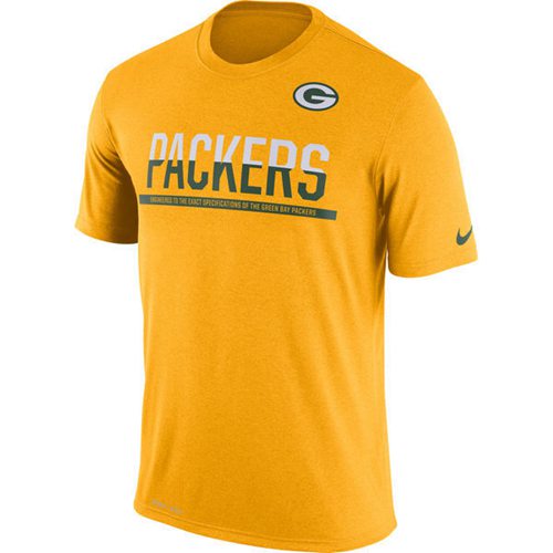 Men's Green Bay Packers Nike Practice Legend Performance T-Shirt Yellow Men's Green Bay Packers Nike Practice Legend Performance T-Shirt Yellow