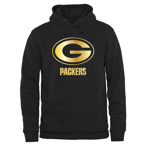 Men's Green Bay Packers Pro Line Black Gold Collection Pullover Hoodie Men's Green Bay Packers Pro Line Black Gold Collection Pullover Hoodie
