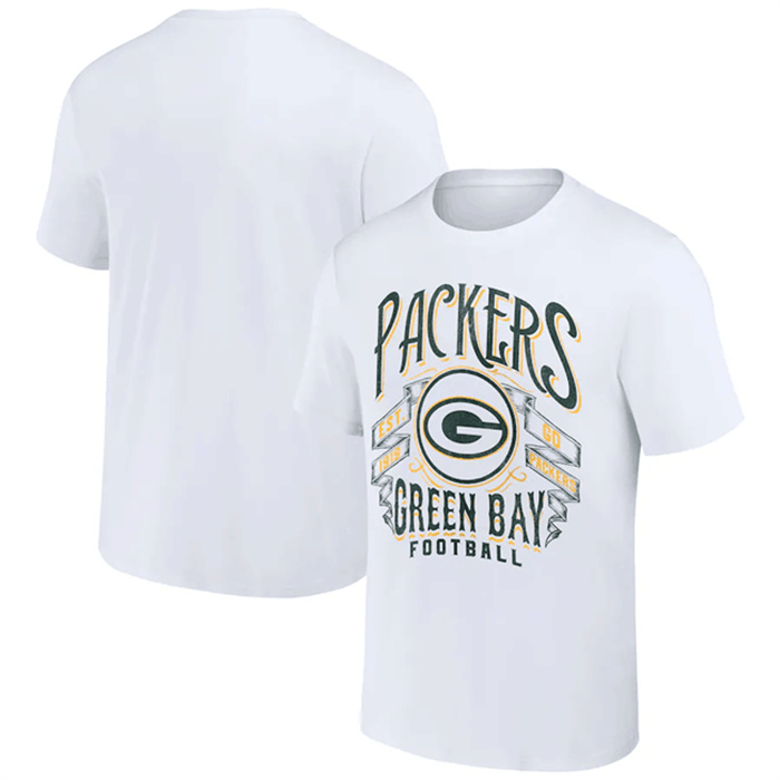 Men's Green Bay Packers White X Darius Rucker Collection Vintage Football T-Shirt Men's Green Bay Packers White X Darius Rucker Collection Vintage Football T-Shirt