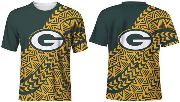 Men's Green Bay Packers Yellow-Green T-Shirt Men's Green Bay Packers Yellow-Green T-Shirt