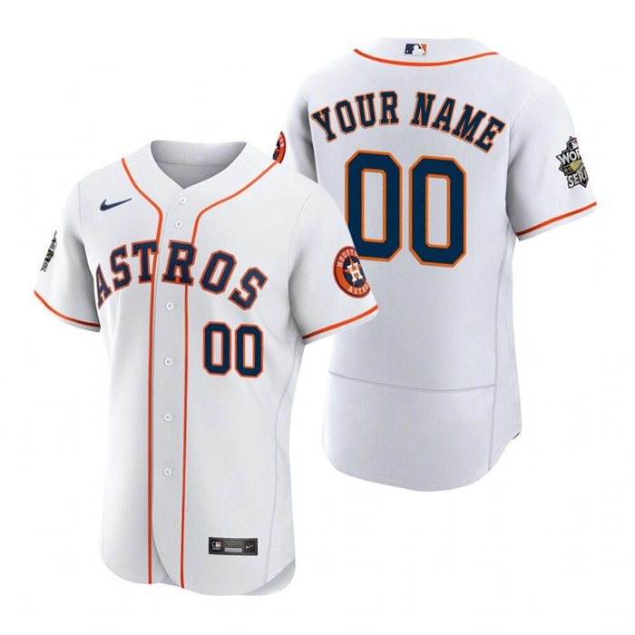 Men's Houston Astros Active Player White 2022 World Series Flex Base Stitched Baseball Jersey Men's Houston Astros Active Player White 2022 World Series Flex Base Stitched Baseball Jersey