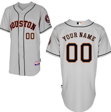 Men's Houston Astros Customized Gray Jersey Men's Houston Astros Customized Gray Jersey