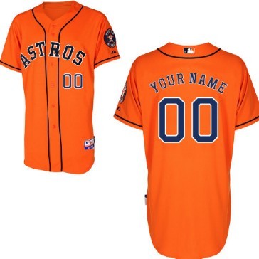 Men's Houston Astros Customized Orange Jersey Men's Houston Astros Customized Orange Jersey