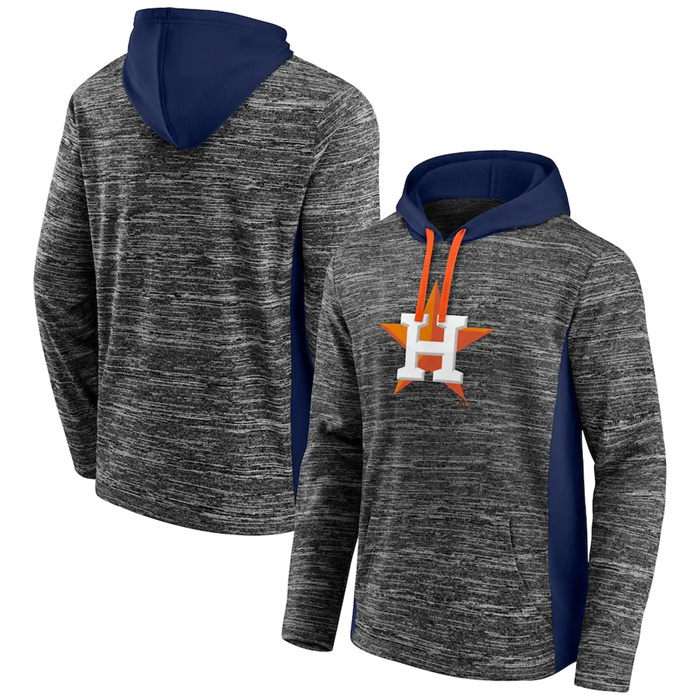 Men's Houston Astros Gray Navy Instant Replay Color Block Pullover Hoodie Men's Houston Astros Gray Navy Instant Replay Color Block Pullover Hoodie