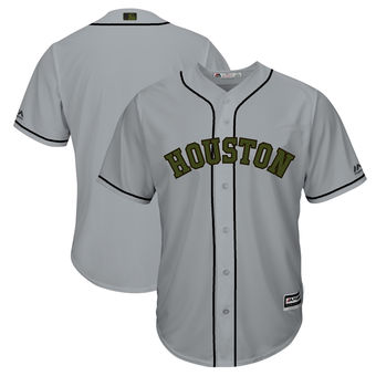 Men's Houston Astros Majestic Gray 2018 Memorial Day Cool Base Team Custom Jersey Men's Houston Astros Majestic Gray 2018 Memorial Day Cool Base Team Custom Jersey