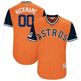 Men's Houston Astros Majestic Orange 2018 Players' Weekend Authentic Flex Base Custom Jersey Men's Houston Astros Majestic Orange 2018 Players' Weekend Authentic Flex Base Custom Jersey