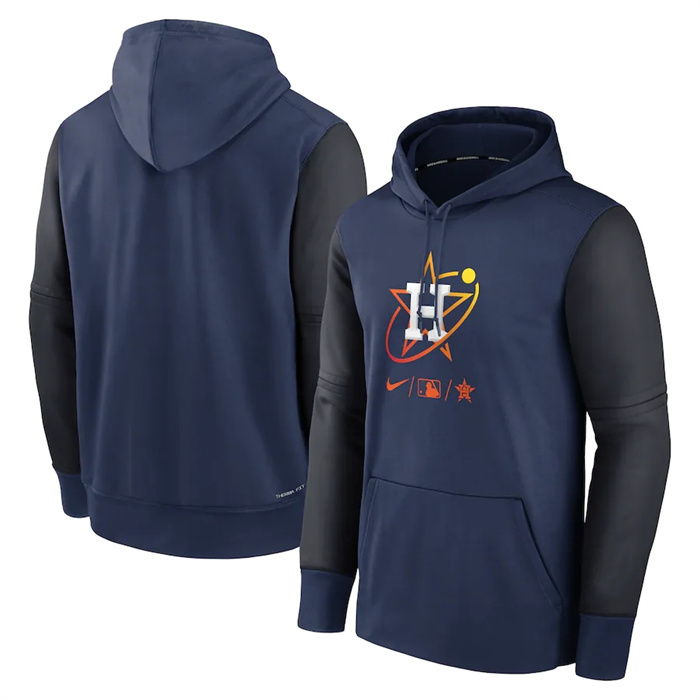 Men's Houston Astros Navy 2022 City Connect Therma Performance Pullover Hoodie Men's Houston Astros Navy 2022 City Connect Therma Performance Pullover Hoodie