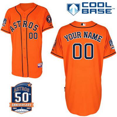 Men's Houston Astros Personalized Alternate Jersey With Commemorative 50th Anniversary Patch Men's Houston Astros Personalized Alternate Jersey With Commemorative 50th Anniversary Patch