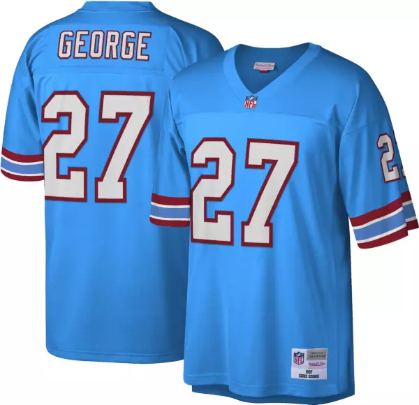 Men's Houston Oilers Eddie George Mitchell & Ness Light Blue Jersey Men's Houston Oilers Eddie George Mitchell & Ness Light Blue Jersey
