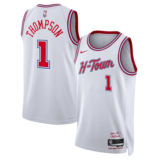 Men's Houston Rockets #1 Amen Thompson White 2025 26 City Edition Stitched Jersey Men's Houston Rockets #1 Amen Thompson White 2025 26 City Edition Stitched Jersey