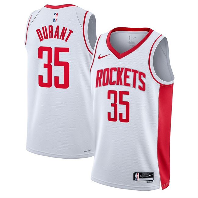Men's Houston Rockets #35 Kevin Durant White Association Edition Stitched Jersey Men's Houston Rockets #35 Kevin Durant White Association Edition Stitched Jersey