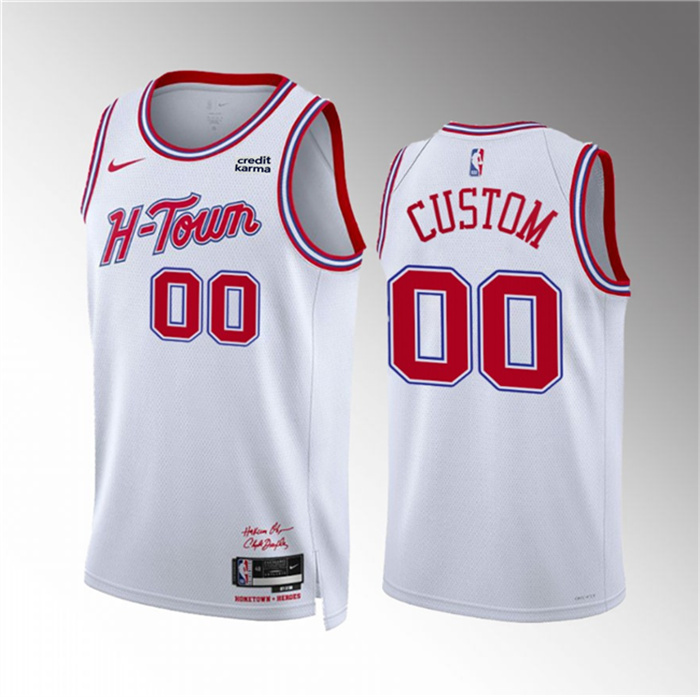 Men's Houston Rockets Active Player Custom White 2023 24 City Edition Stitched Jersey Men's Houston Rockets Active Player Custom White 2023 24 City Edition Stitched Jersey