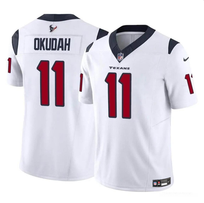 Men's Houston Texans #11 Jeff Okudah White 2024 F.U.S.E Vapor Untouchable Stitched Football Jersey Men's Houston Texans #11 Jeff Okudah White 2024 F.U.S.E Vapor Untouchable Stitched Football Jersey