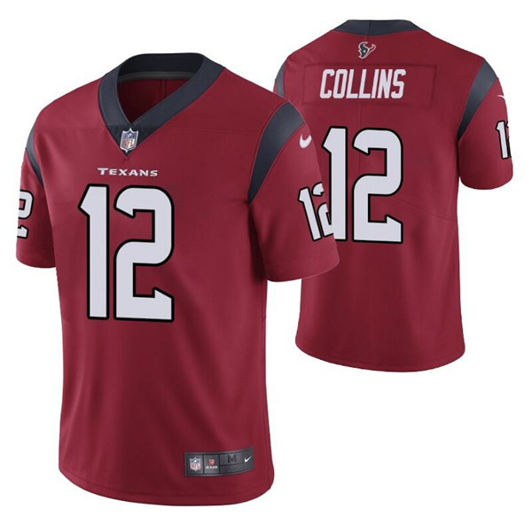 Men's Houston Texans #12 Nico Collins Red Vapor Untouchable Limited Stitched Jersey Men's Houston Texans #12 Nico Collins Red Vapor Untouchable Limited Stitched Jersey