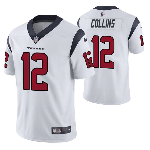 Men's Houston Texans #12 Nico Collins White Vapor Untouchable Limited Stitched Jersey Men's Houston Texans #12 Nico Collins White Vapor Untouchable Limited Stitched Jersey