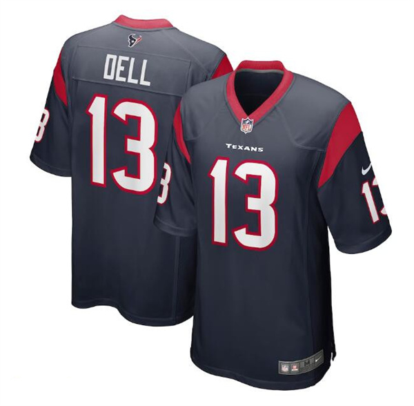 Men's Houston Texans #13 Tank Dell Navy Stitched Game Jersey Men's Houston Texans #13 Tank Dell Navy Stitched Game Jersey