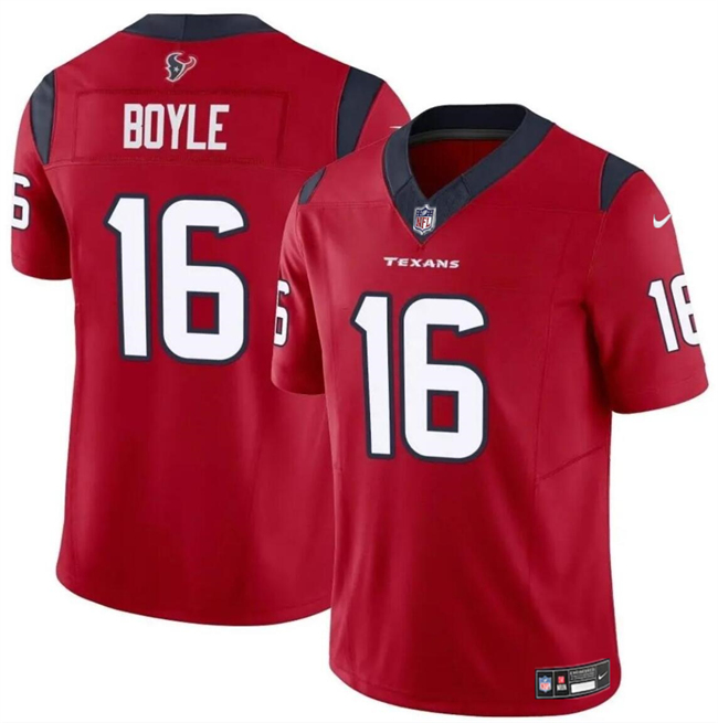 Men's Houston Texans #16 Tim Boyle Red 2024 F.U.S.E Vapor Untouchable Stitched Football Jersey Men's Houston Texans #16 Tim Boyle Red 2024 F.U.S.E Vapor Untouchable Stitched Football Jersey