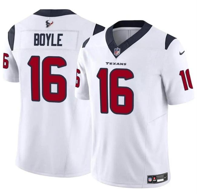 Men's Houston Texans #16 Tim Boyle White 2024 F.U.S.E Vapor Untouchable Stitched Football Jersey Men's Houston Texans #16 Tim Boyle White 2024 F.U.S.E Vapor Untouchable Stitched Football Jersey