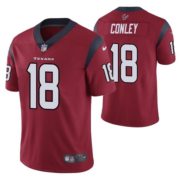 Men's Houston Texans #18 Chris Conley Red Vapor Untouchable Limited Stitched Jersey Men's Houston Texans #18 Chris Conley Red Vapor Untouchable Limited Stitched Jersey