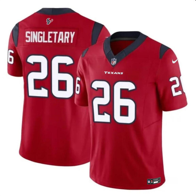 Men's Houston Texans #26 Devin Singletary Red 2023 F.U.S.E Vapor Untouchable Stitched Football Jersey Men's Houston Texans #26 Devin Singletary Red 2023 F.U.S.E Vapor Untouchable Stitched Football Jersey