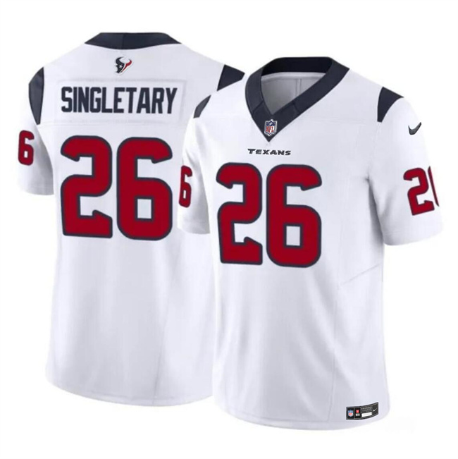 Men's Houston Texans #26 Devin Singletary White 2023 F.U.S.E Vapor Untouchable Stitched Football Jersey Men's Houston Texans #26 Devin Singletary White 2023 F.U.S.E Vapor Untouchable Stitched Football Jersey