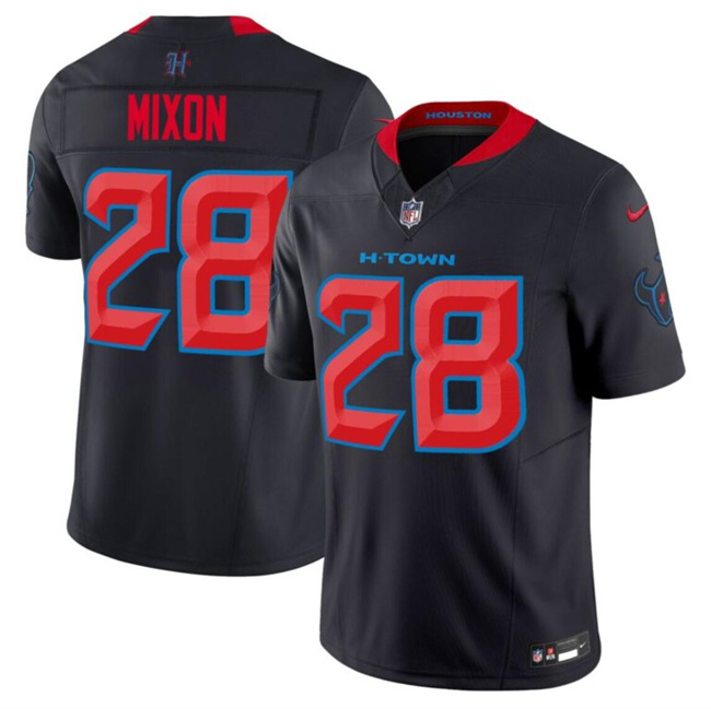 Men's Houston Texans #28 Joe Mixon Navy 2024 2nd Alternate F.U.S.E Vapor Stitched Jersey Men's Houston Texans #28 Joe Mixon Navy 2024 2nd Alternate F.U.S.E Vapor Stitched Jersey