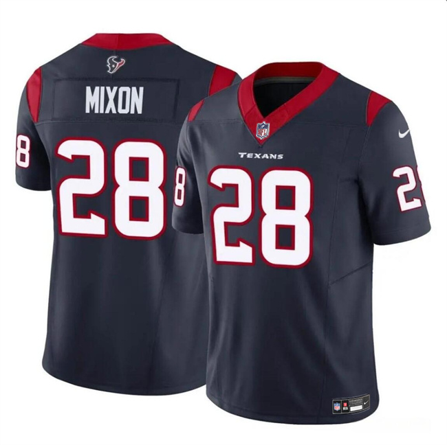Men's Houston Texans #28 Joe Mixon Navy 2024 F.U.S.E Vapor Untouchable Stitched Football Jersey Men's Houston Texans #28 Joe Mixon Navy 2024 F.U.S.E Vapor Untouchable Stitched Football Jersey