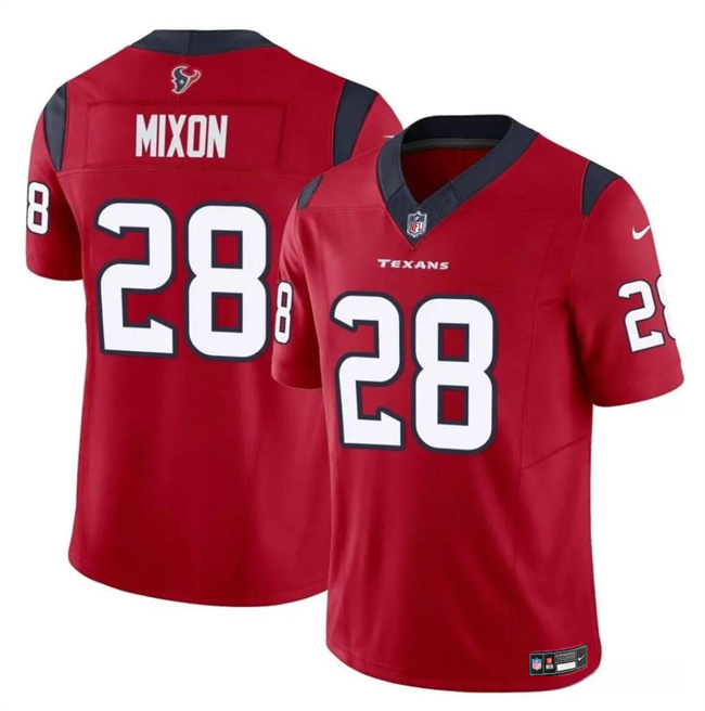 Men's Houston Texans #28 Joe Mixon Red 2024 F.U.S.E Vapor Untouchable Stitched Football Jersey Men's Houston Texans #28 Joe Mixon Red 2024 F.U.S.E Vapor Untouchable Stitched Football Jersey