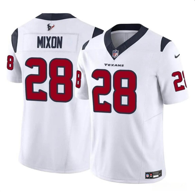 Men's Houston Texans #28 Joe Mixon White 2024 F.U.S.E Vapor Untouchable Stitched Football Jersey Men's Houston Texans #28 Joe Mixon White 2024 F.U.S.E Vapor Untouchable Stitched Football Jersey