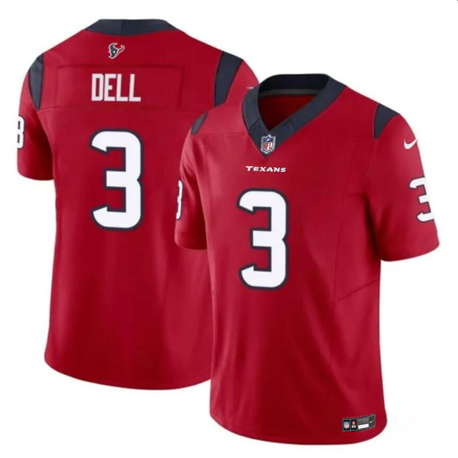 Men's Houston Texans #3 Tank Dell Red 2023 F.U.S.E Vapor Untouchable Stitched Football Jersey Men's Houston Texans #3 Tank Dell Red 2023 F.U.S.E Vapor Untouchable Stitched Football Jersey