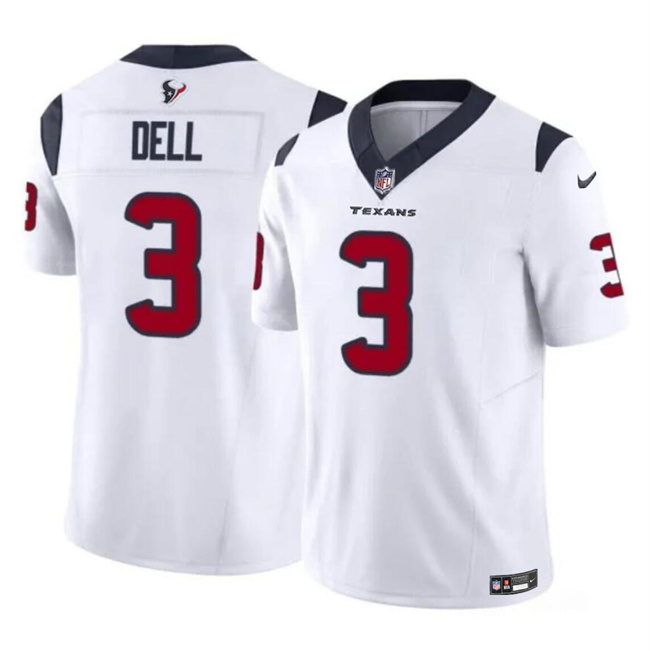 Men's Houston Texans #3 Tank Dell White 2023 F.U.S.E Vapor Untouchable Stitched Football Jersey Men's Houston Texans #3 Tank Dell White 2023 F.U.S.E Vapor Untouchable Stitched Football Jersey