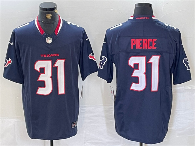 Men's Houston Texans #31 Dameon Pierce Navy F.U.S.E. Vapor Limited Stitched Football Jersey