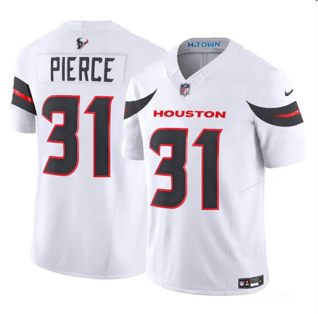 Men's Houston Texans #31 Dameon Pierce White 2024 Vapor F.U.S.E. Limited Stitched Jersey Men's Houston Texans #31 Dameon Pierce White 2024 Vapor F.U.S.E. Limited Stitched Jersey