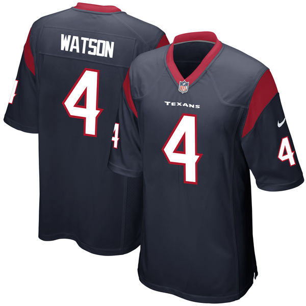 Men's Houston Texans #4 Deshaun Watson Nike Navy 2017 Draft Pick Game Jersey Men's Houston Texans #4 Deshaun Watson Nike Navy 2017 Draft Pick Game Jersey