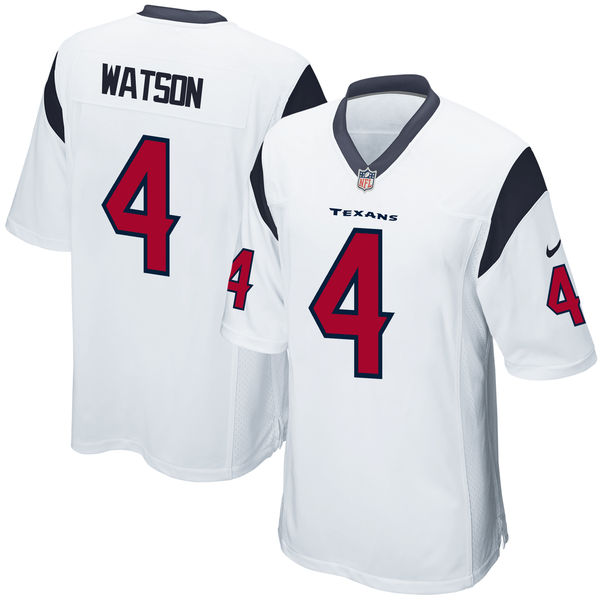 Men's Houston Texans #4 Deshaun Watson Nike White 2017 Draft Pick Game Jersey Men's Houston Texans #4 Deshaun Watson Nike White 2017 Draft Pick Game Jersey