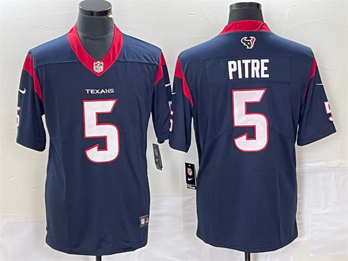 Men's Houston Texans #5 Jalen Pitre Navy Vapor Untouchable Limited Stitched Jersey Men's Houston Texans #5 Jalen Pitre Navy Vapor Untouchable Limited Stitched Jersey
