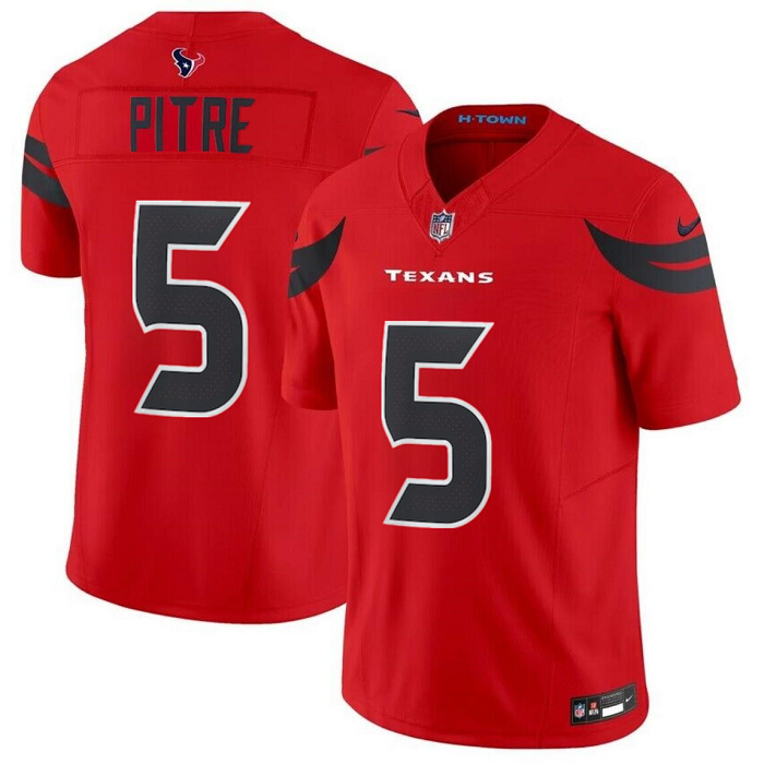 Men's Houston Texans #5 Jalen Pitre Red 2024 Alternate F.U.S.E Vapor Stitched Jersey Men's Houston Texans #5 Jalen Pitre Red 2024 Alternate F.U.S.E Vapor Stitched Jersey