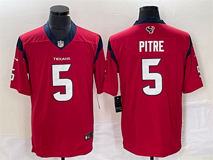 Men's Houston Texans #5 Jalen Pitre Red Vapor Untouchable Limited Stitched Jersey Men's Houston Texans #5 Jalen Pitre Red Vapor Untouchable Limited Stitched Jersey