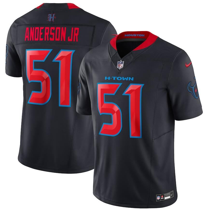 Men's Houston Texans #51 Will Anderson Jr. Navy 2024 2nd Alternate F.U.S.E Vapor Stitched Jersey Men's Houston Texans #51 Will Anderson Jr. Navy 2024 2nd Alternate F.U.S.E Vapor Stitched Jersey