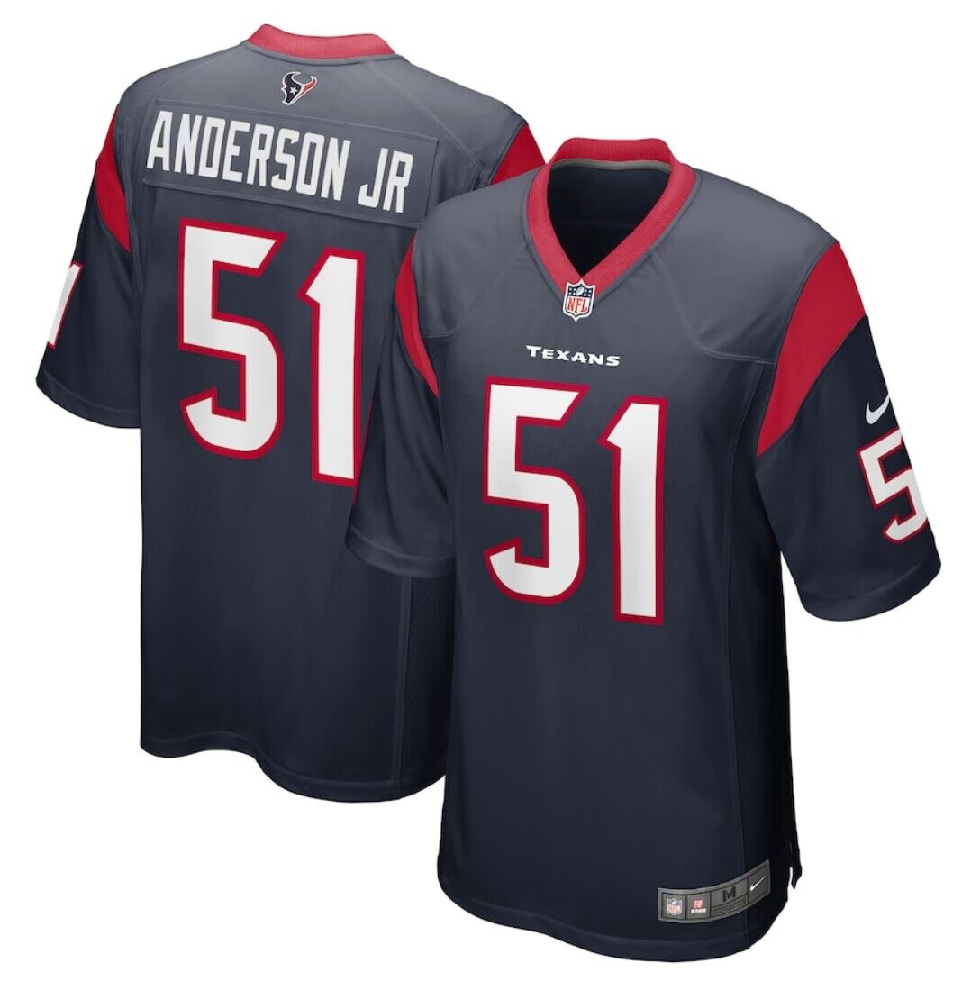 Men's Houston Texans #51 Will Anderson Jr. Navy Stitched Game Jersey Men's Houston Texans #51 Will Anderson Jr. Navy Stitched Game Jersey