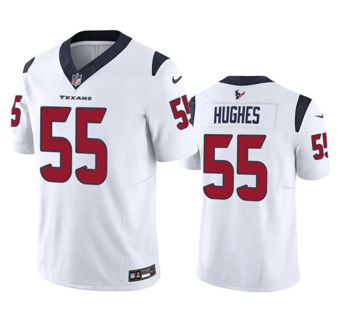 Men's Houston Texans #55 Jerry Hughes White 2023 F.U.S.E Vapor Untouchable Stitched Football Jersey Men's Houston Texans #55 Jerry Hughes White 2023 F.U.S.E Vapor Untouchable Stitched Football Jersey
