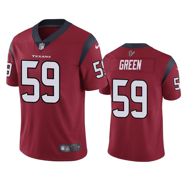 Men's Houston Texans #59 Kenyon Green Red Vapor Untouchable Limited Stitched Jersey Men's Houston Texans #59 Kenyon Green Red Vapor Untouchable Limited Stitched Jersey