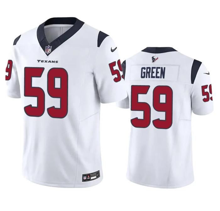 Men's Houston Texans #59 Kenyon Green White 2023 F.U.S.E Vapor Untouchable Stitched Football Jersey Men's Houston Texans #59 Kenyon Green White 2023 F.U.S.E Vapor Untouchable Stitched Football Jersey