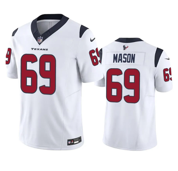 Men's Houston Texans #69 Shaq Mason White 2023 F.U.S.E Vapor Untouchable Stitched Football Jersey Men's Houston Texans #69 Shaq Mason White 2023 F.U.S.E Vapor Untouchable Stitched Football Jersey