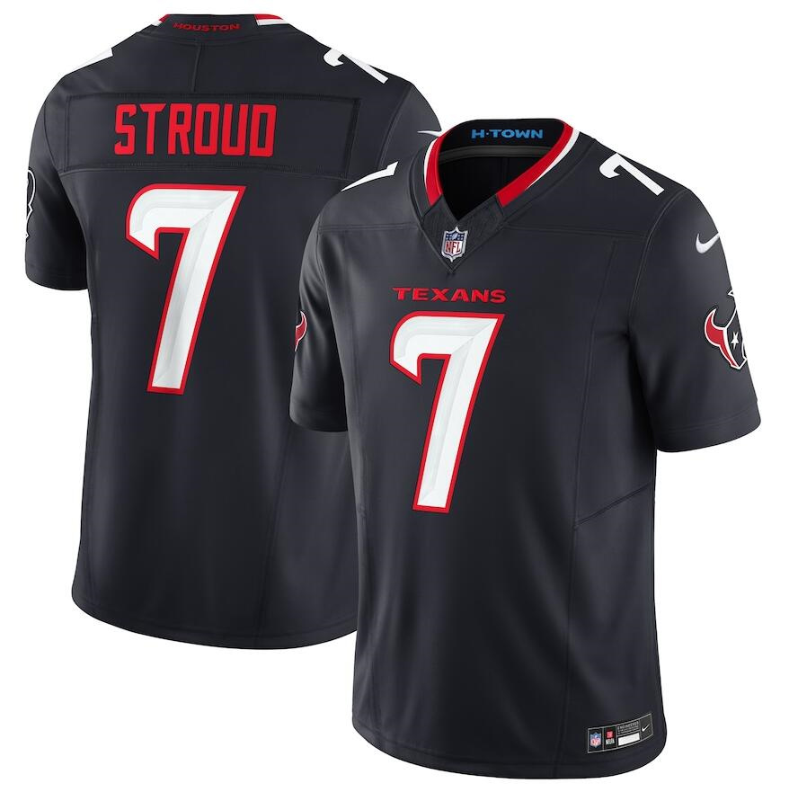 Men's Houston Texans #7 C.J. Stroud Navy 2024 Vapor F.U.S.E. Limited Stitched Jersey Men's Houston Texans #7 C.J. Stroud Navy 2024 Vapor F.U.S.E. Limited Stitched Jersey