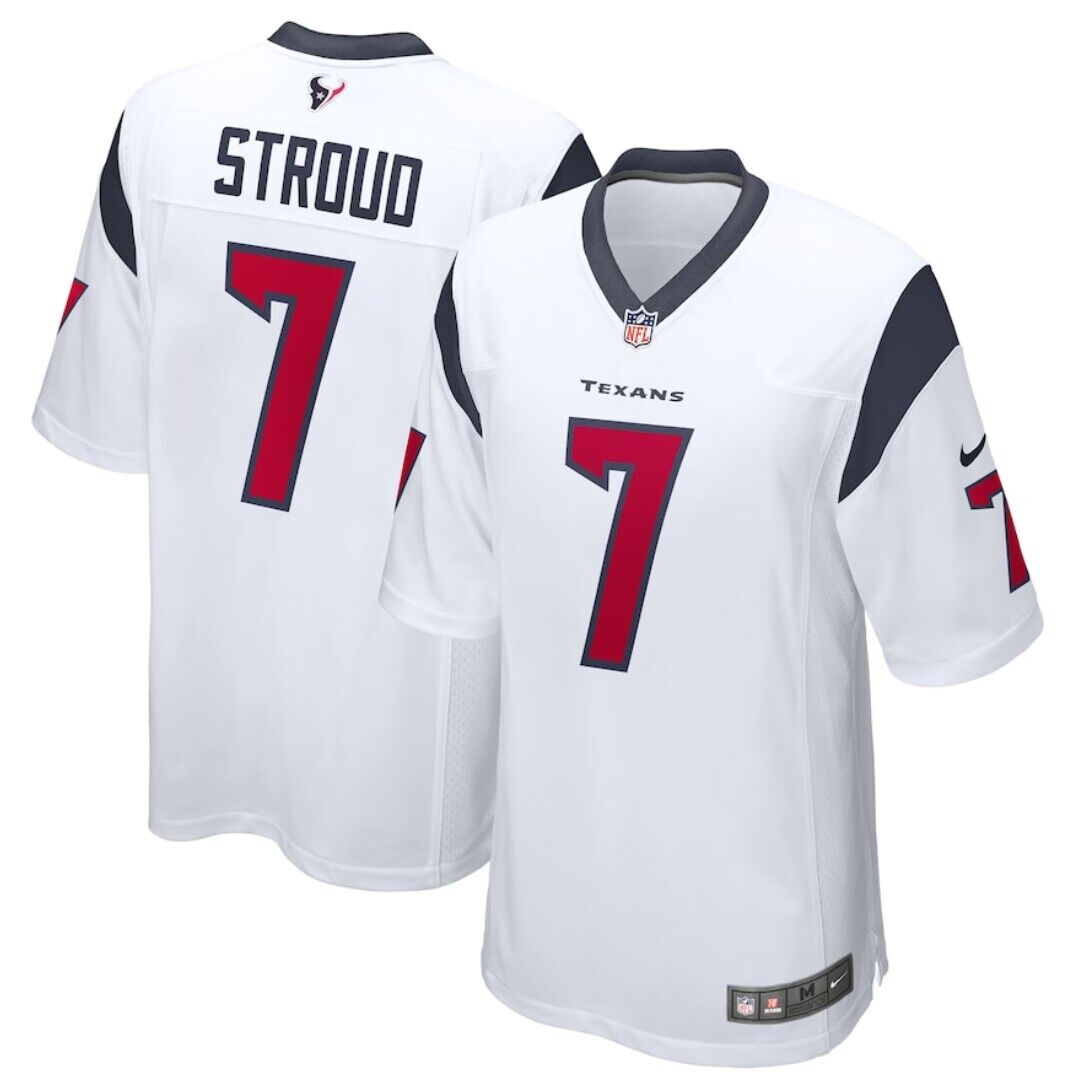 Men's Houston Texans #7 C.J. Stroud White 2023 Draft Stitched Game Jersey Men's Houston Texans #7 C.J. Stroud White 2023 Draft Stitched Game Jersey